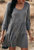 Button Down Tiered Shift Dress - Gray
