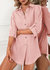 Button Front Relaxed Fit Blouse - Pink