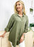 Button Front Relaxed Fit Blouse