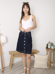 Button Up A-line Vintage Skirt