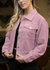 Casual Corduroy Button Down Jacket - Pink