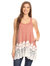 Catalina Embroidered Sleeveless Tunic - Coral