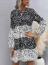 Cheetah Print Two Tone Dress