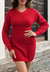 Cinched Waist Sweater Dress