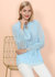 Clip Dot Long Sleeve Sweater Blouse