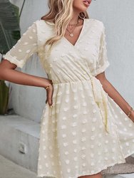 Clip Dot Summer Wrap Dress