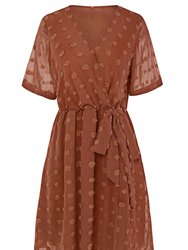 Clip Dot Summer Wrap Dress