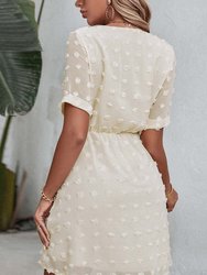 Clip Dot Summer Wrap Dress