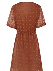 Clip Dot Summer Wrap Dress