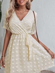 Clip Dot Summer Wrap Dress