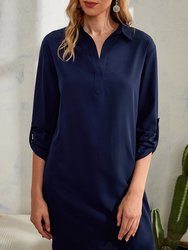 Collared Classic Tunic Blouse