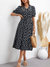 Collared Floral Print Fall Dress