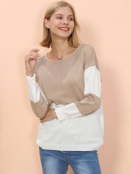 Color Block Net Detail Sweater