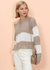 Color Block Striped Long Sweater