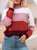 Color Block Turtleneck Cozy Sweater