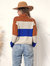 Color Block Turtleneck Cozy Sweater