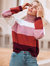 Color Block Turtleneck Cozy Sweater