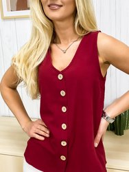 Contrast Button Down Top