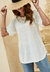 Contrast Button Sleeve Casual Top