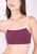 Contrast Piping Sports Bra - Burgundy