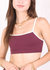 Contrast Piping Sports Bra