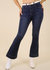 Contrast Seam Flared Jeans - Navy