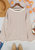 Contrast Stitching Relaxed Knit Sweater - Khaki