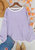 Contrast Stitching Relaxed Knit Sweater - Purple