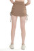 Crossover V Waist Ruched Drawstring Mini Lined Fitness Skirt