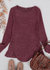 Curved Hem Side Button Sweater - Burgundy