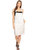 Distressed Denim Overall Midi Dress - Off White