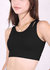 Double Layer Round Neck Sports Bra - Black