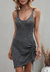 Drawstring Ruched Knit Dress