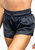 Drawstring Waist Lined Active Shorts - Black