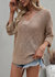 Drop Shoulder 3/4 Length Sweater - Khaki