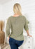 Drop Shoulder 3/4 Length Sweater