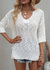 Drop Shoulder 3/4 Length Sweater - White
