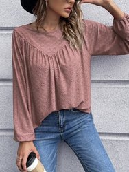 Eyelet Triangle Detail Blouse