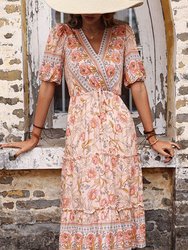 Floral Boho Puff Sleeve Dress