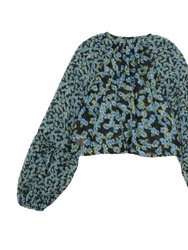 Floral Print Front Button Top