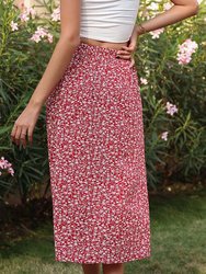 Floral Ruffle Wrap Skirt