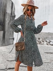 Floral Tie Waist Shirt Dress