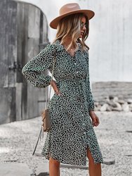 Floral Tie Waist Shirt Dress