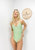 Floral Underwire Lined Cheeky One-Piece - Green Floral
