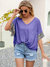 Gathered Front Dot Back Top - Deep Purple
