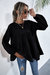 Gathered Ruffle Long Sleeve Blouse