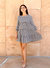 Gingham Long Sleeve Tiered Dress