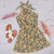 Halter Neck Tie Back Boho Floral Print Sleeveless Elastic Waist Mini Dress