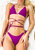 Halter Triangle String Wrap Tie Bikini Set - Purple