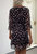 Heart Print Surplice Neck Dress